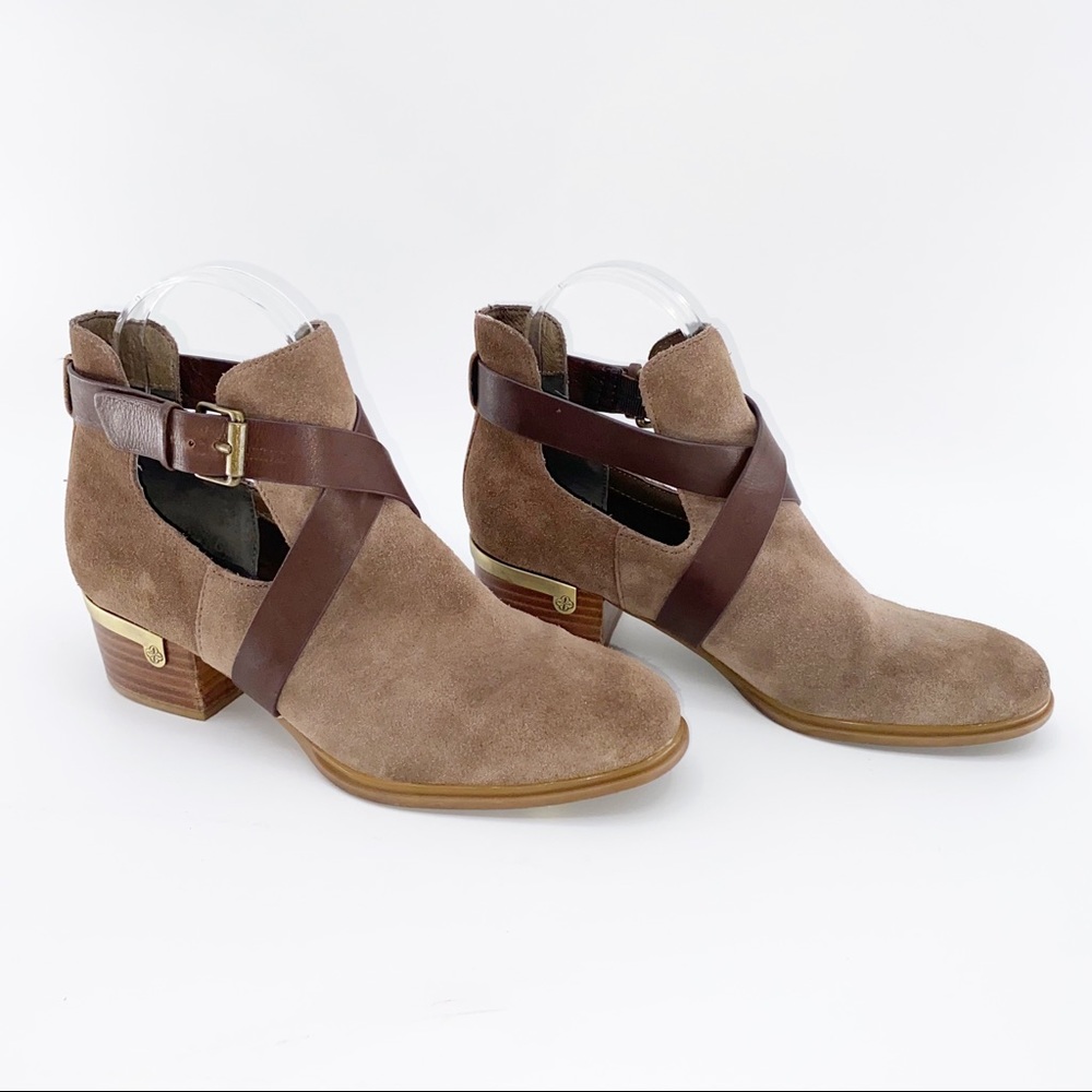Isola Suede Wrapped Booties Size 9
